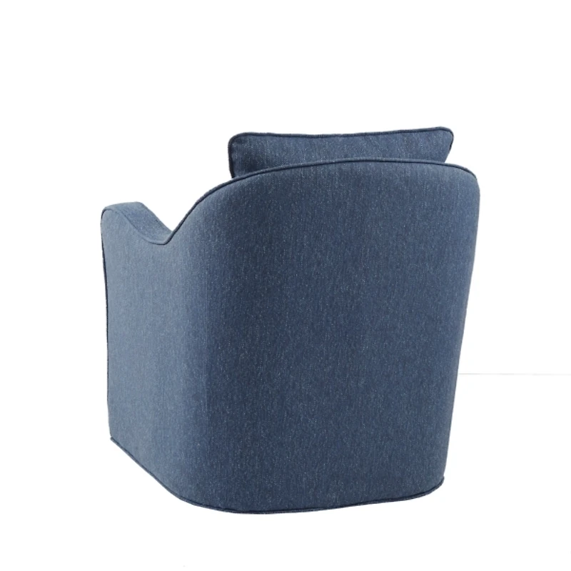 Indigo Swivel Upholstered Wide Seat Accent Chair