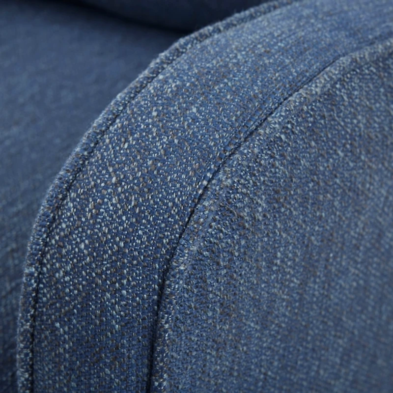 Indigo Swivel Upholstered Wide Seat Accent Chair