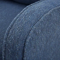 Indigo Swivel Upholstered Wide Seat Accent Chair