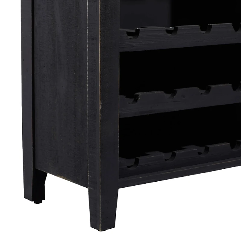 Rustic Galvanized Top Wine Cabinet