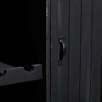 Rustic Galvanized Top Wine Cabinet