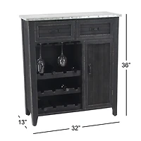 Rustic Galvanized Top Wine Cabinet