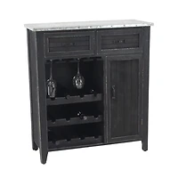 Rustic Galvanized Top Wine Cabinet