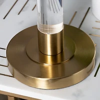 Modern Brass Trim Nightlight Table Lamp