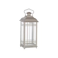 Traditional Ivory Metal Lanterns, Set of 3