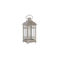 Traditional Ivory Metal Lanterns, Set of 3