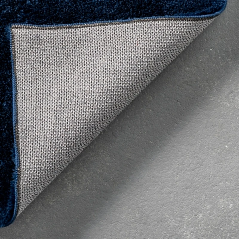 Navy Shag Washable Area Rug, 6x9