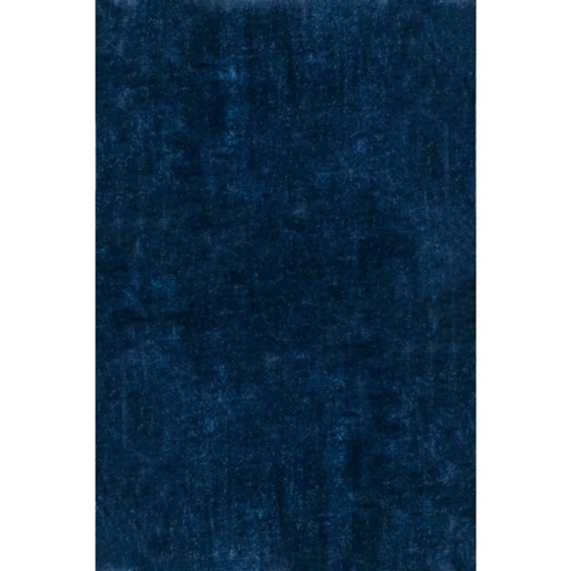 Navy Shag Washable Area Rug, 6x9