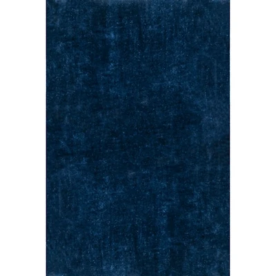 Navy Shag Washable Area Rug, 6x9