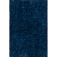 Navy Shag Washable Area Rug, 6x9