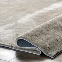 Whitlow Gray Shag Washable Area Rug, 5x8