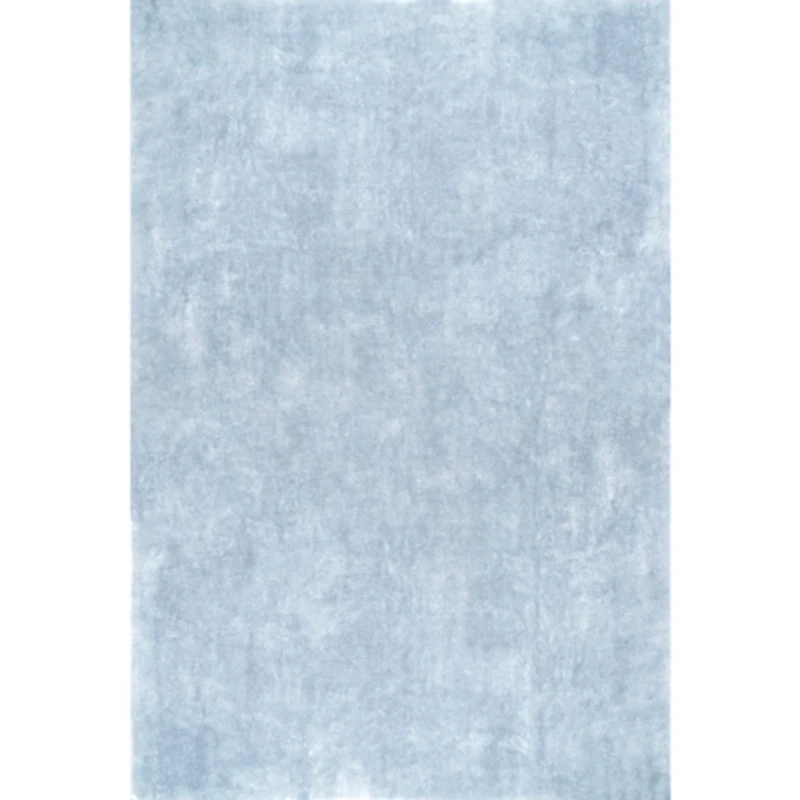 Whitlow Blue Shag Washable Area Rug
