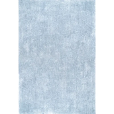Whitlow Blue Shag Washable Area Rug, 5x8