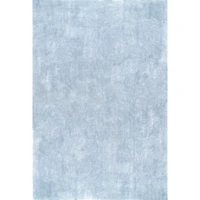 Whitlow Blue Shag Washable Area Rug, 5x8