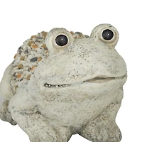Gray Textured Frog Statue