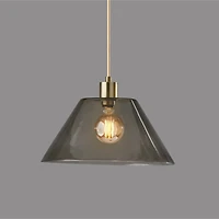 Gold Smoked Glass Pendant Light
