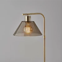 Gold Smoked Glass Table Lamp