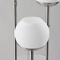 Silver Globe 3-Light Shelf Floor Lamp