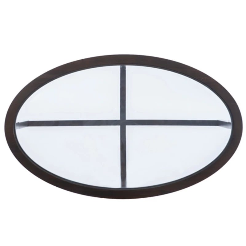 Brown Wood & Glass Top 3-pc. Table Set