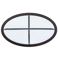 Brown Wood & Glass Top 3-pc. Table Set