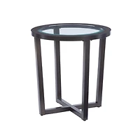 Brown Wood & Glass Top 3-pc. Table Set