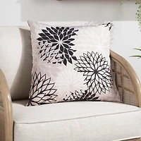 Floral Chevron Outdoor Throw Pillow