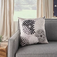 Floral Chevron Outdoor Throw Pillow