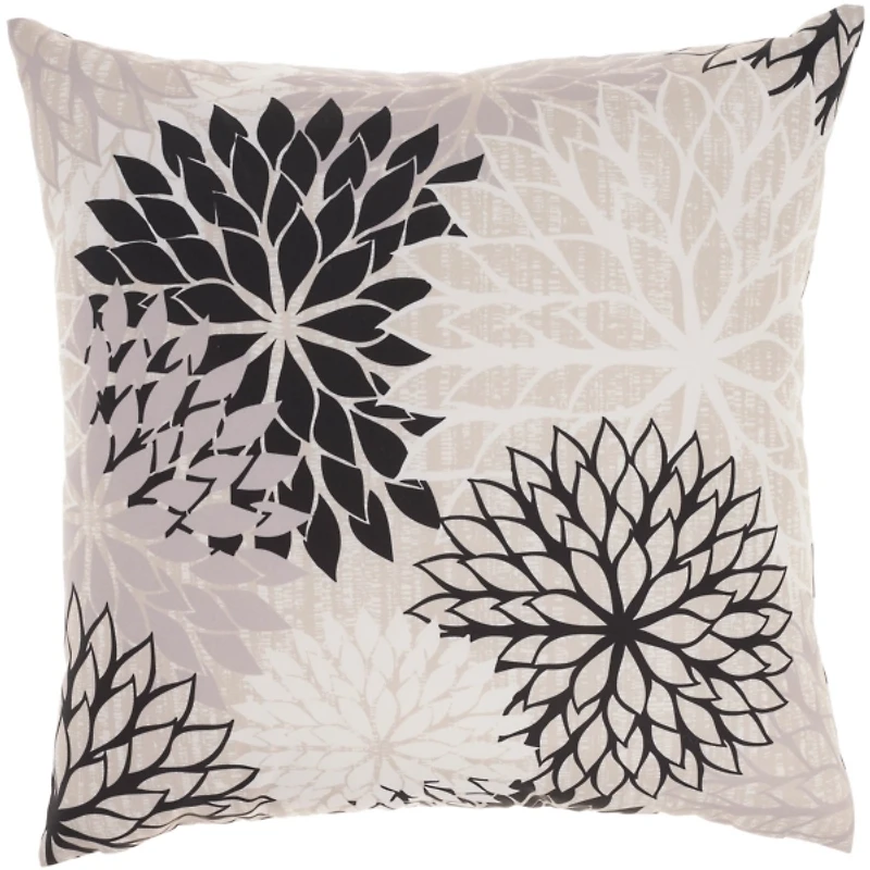 Floral Chevron Outdoor Throw Pillow