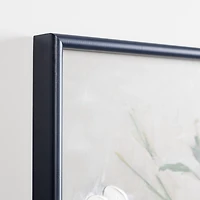 White Floral Framed Canvas Art Print