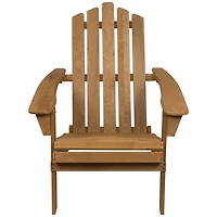 Natural Folding Outdoor Adirondack Chair