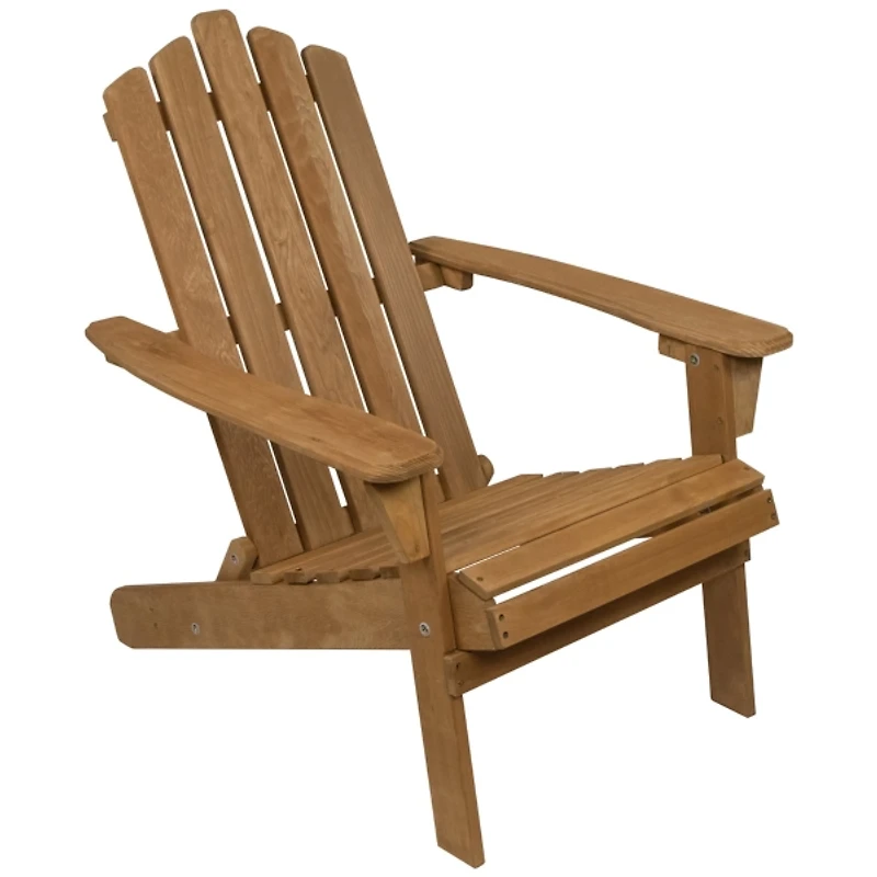 Natural Folding Outdoor Adirondack Chair