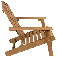 Natural Folding Outdoor Adirondack Chair