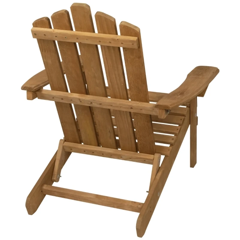 Natural Folding Outdoor Adirondack Chair