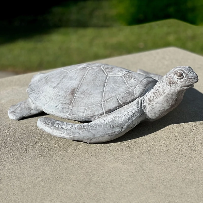 Gray Sea Turtle Outdoor Statue