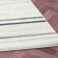 Blue and Gray Contemporary Geo Area Rug, 5x7