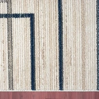 Blue and Gray Contemporary Geo Area Rug, 5x7