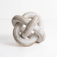 Distressed White Wooden Knot