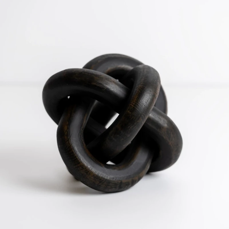 Distressed Black Wooden Knot