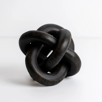 Distressed Black Wooden Knot