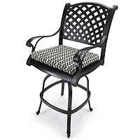 Black French Edge 2-pc. Outdoor Seat Cushion Set