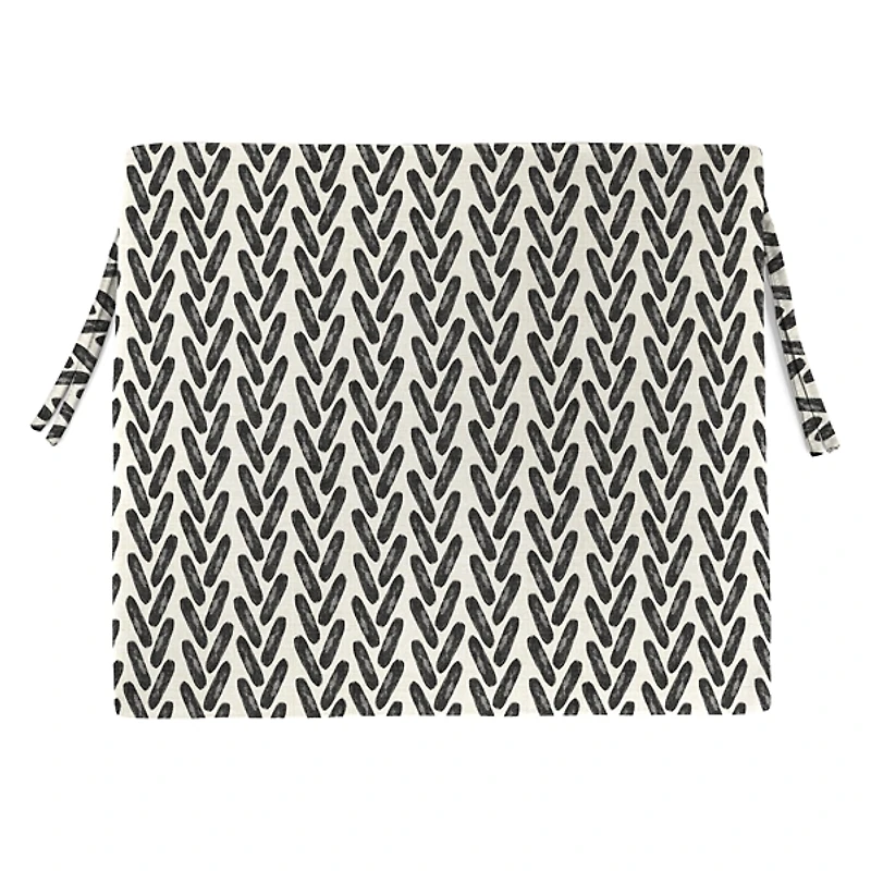 Black French Edge 2-pc. Outdoor Seat Cushion Set