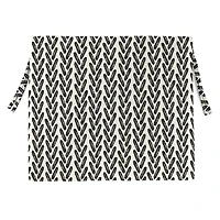 Black French Edge 2-pc. Outdoor Seat Cushion Set