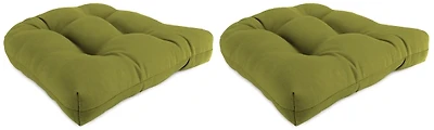 Green French Edge 2-pc. Outdoor Wicker Cushion Set
