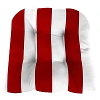 Red Stripe French 2-pc. Outdoor Wicker Cushion Set
