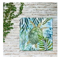 Coastal Turtle Outdoor Canvas Art Print
