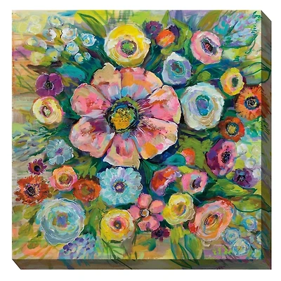 Firecracker Flowers Outdoor Canvas Art Print