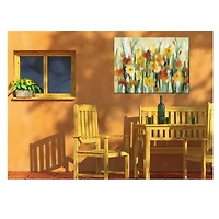 September Flowers Outdoor Canvas Art Print