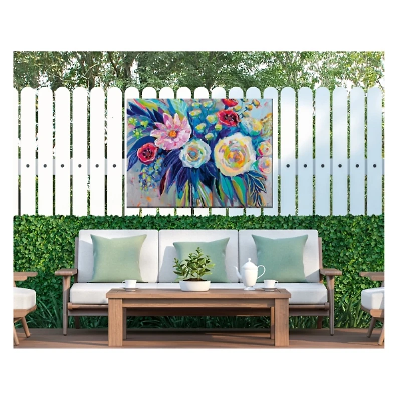 Floral Array Outdoor Canvas Art Print