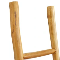 Brown Teak Wood Leaning Ladder