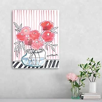 Pink Lipstick Bouquet Canvas Art Print